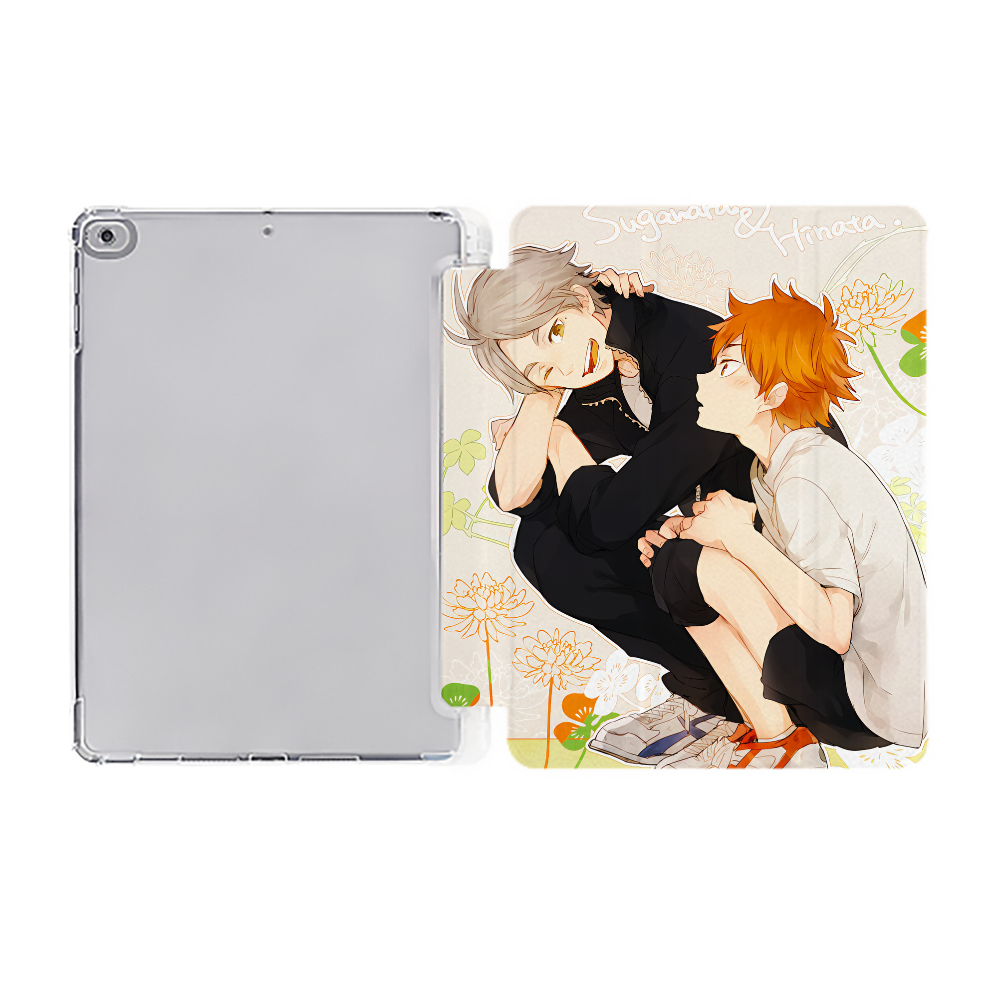 （画像用） ハイキュー!! Haikyu!! IPad ケース ペン収納付き 三つ折りスタンド PUレザー×シリコン 対応機種9.5/10.5/10.9インチ